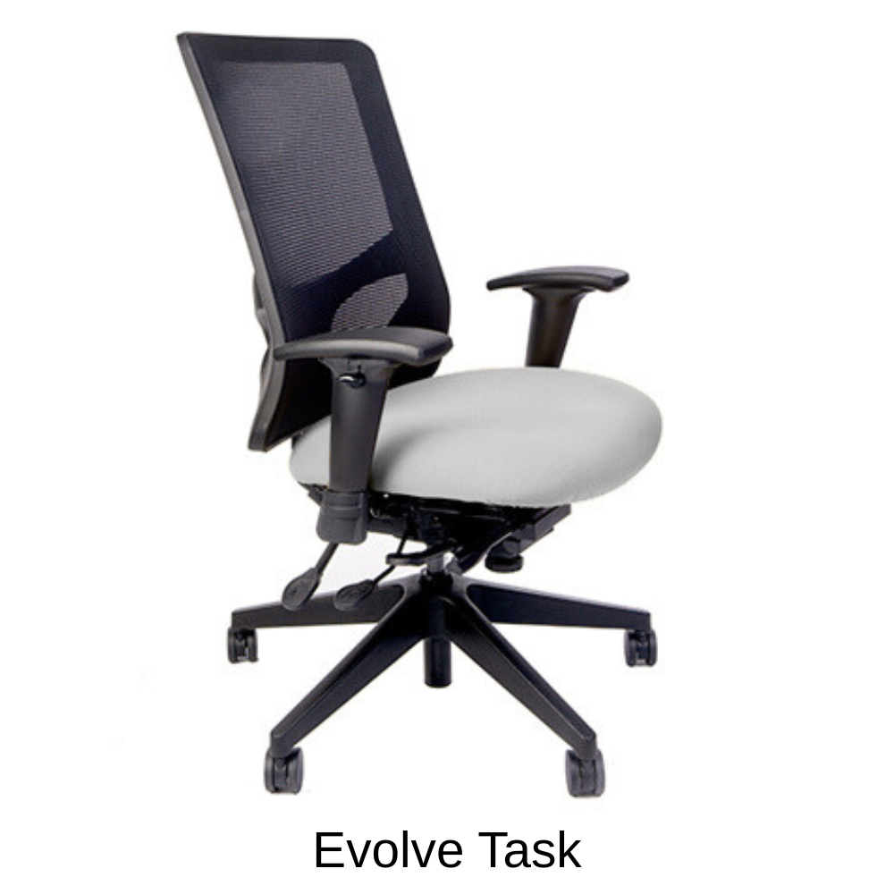 RFM Seating | Evolve Task Ergonomic Office Chair with Mesh or Upholstered back | USA Manufacturer