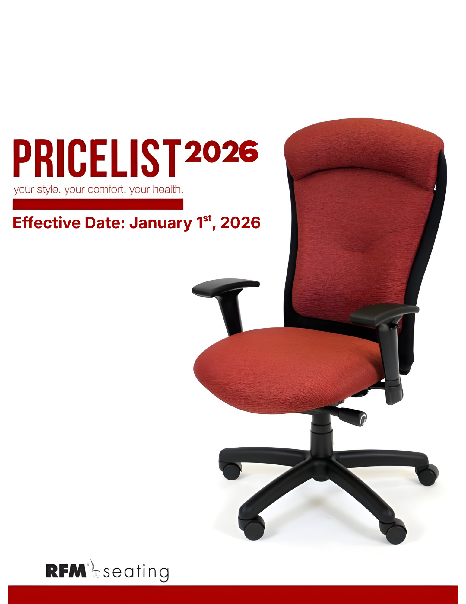 RFM Seating 2026 Price List Office Chair Catalogue